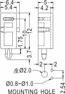 90° LED spacer support