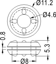 Anti-vibrate grommet