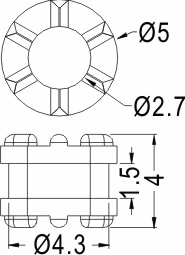 Anti-vibrate grommet