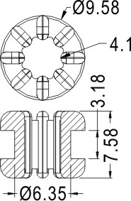 Anti-vibrate grommet