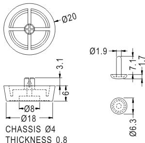 Rubber and Plastic Foot / Furniture