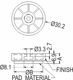 Rubber and Plastic Foot / Furniture