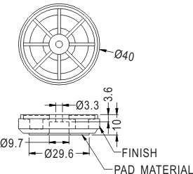 Rubber and Plastic Foot / Furniture