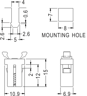 Latches and Piston / Spacer support / Furniture