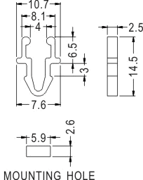 Latches and Piston / Spacer support / Furniture