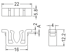 Latches and Piston / Spacer support / Furniture