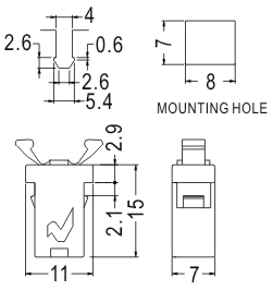 Latches and Piston / Spacer support / Furniture