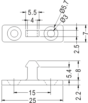 Latches and Piston / Spacer support / Furniture