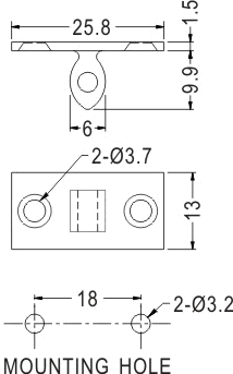 Latches and Piston / Spacer support / Furniture