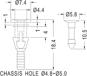 Latches and Piston / Spacer support / Furniture