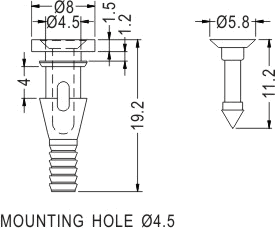 Latches and Piston / Spacer support / Furniture