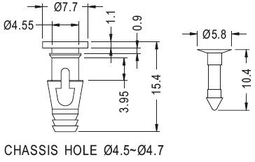 Latches and Piston / Spacer support / Furniture