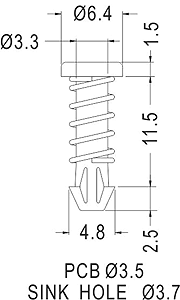 Latches and Piston / Spacer support / Furniture