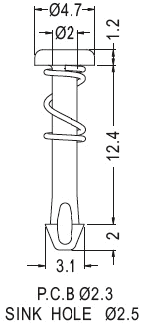 Latches and Piston / Spacer support / Furniture