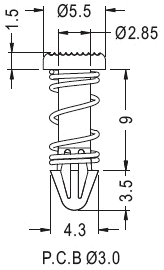 Latches and Piston / Spacer support / Furniture