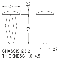 Latches and Piston / Spacer support / Furniture