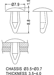 Latches and Piston / Spacer support / Furniture