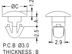 Latches and Piston / Spacer support / Furniture