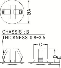 Latches and Piston / Spacer support / Furniture