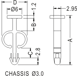 Latches and Piston / Spacer support / Furniture