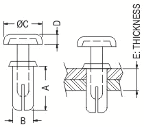 Latches and Piston / Spacer support / Furniture