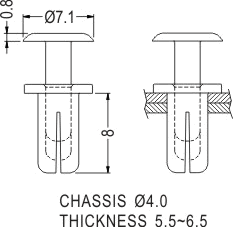 Latches and Piston / Spacer support / Furniture