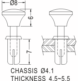 Latches and Piston / Spacer support / Furniture