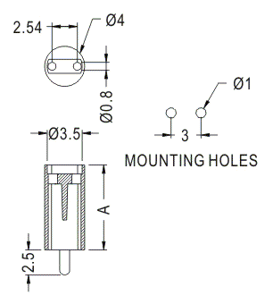 LED spacer support