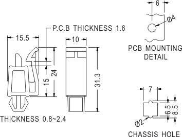 Support latch-latch / Spacer support