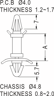 Support latch-latch / Spacer support