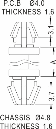 Support latch-latch / Spacer support