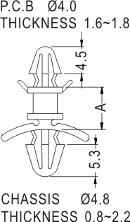 Support latch-latch / Spacer support