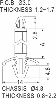 Support latch-latch / Spacer support