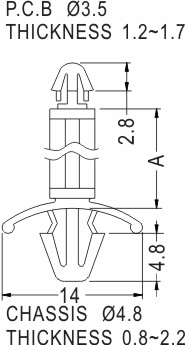 Support latch-latch / Spacer support