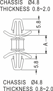 Support latch-latch / Spacer support