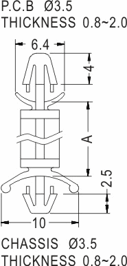 Support latch-latch / Spacer support