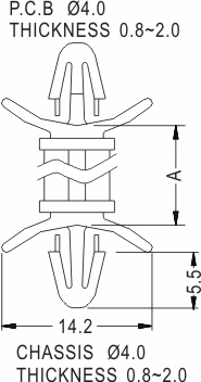 Support latch-latch / Spacer support