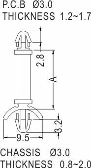 Support latch-latch / Spacer support