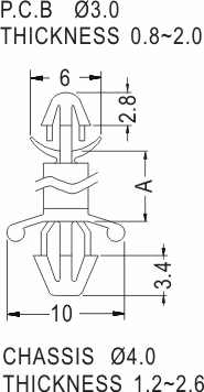 Support latch-latch / Spacer support