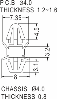 Support latch-latch / Spacer support