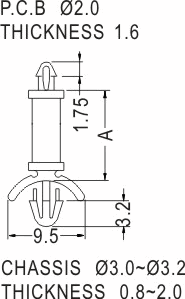 Support latch-latch / Spacer support