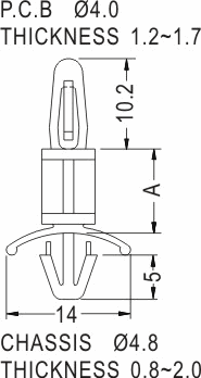 Support latch-latch / Spacer support