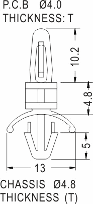 Support latch-latch / Spacer support