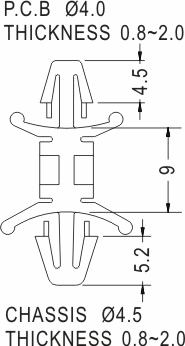 Support latch-latch / Spacer support