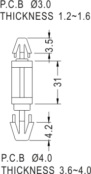 Support latch-latch / Spacer support