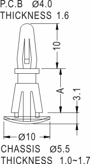 Support latch-latch / Spacer support