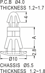 Support latch-latch / Spacer support