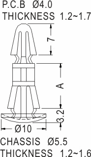 Support latch-latch / Spacer support