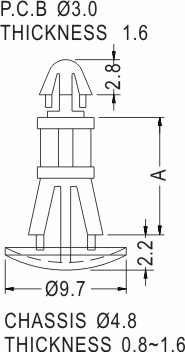 Support latch-latch / Spacer support