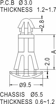 Support latch-latch / Spacer support